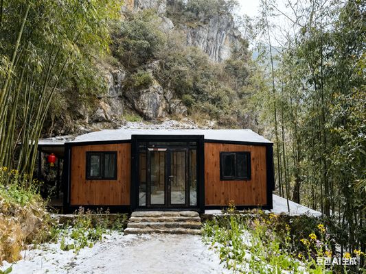 comprare 20ft Foldable Container House with Hot Dip Galvanized Frame Thermal Break Aluminum Windows and Dry Wet Separated Bathroom online manufacture