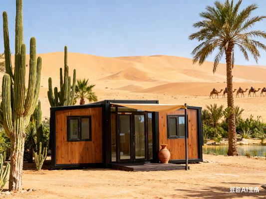 comprare Heavy-Duty Foldable 20ft Container with Bathroom Wet-Dry Separation and Optional 18mm Thick Fireproof Cement Fiber Floor fabbricazione online