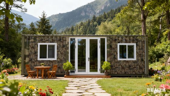 comprare 37 metri quadrati di superficie calpestabile e in casa container ad ala doppia espandibile con bagno con separazione tra zona umida e zona asciutta online manufacture