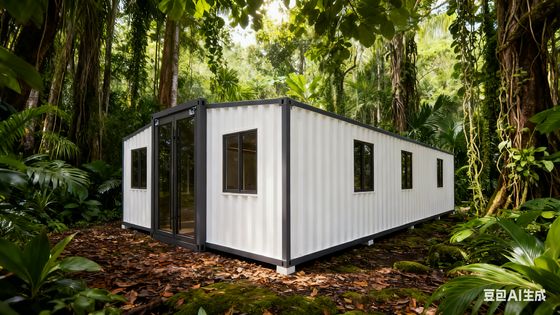 comprare Modern 40ft Expandable Container Home with Bamboo Plywood Flooring and Fireproof Center Floor fabbricazione online