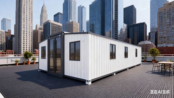 comprare 40ft Expandable Container Home with 4.6 Tons Weight L11800*W6220*H2480mm Expanded Size and Bull 30*30 Flat Lamp fabbricazione online