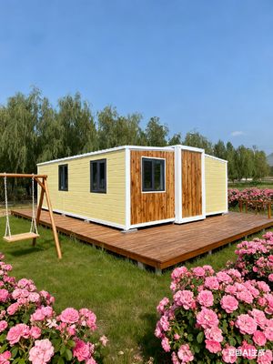 comprare Expandable Prefab Homes with 2 KN/m2 Floor Loading Suitable for 2-4 People and 12KW Power Consumption fabbricazione online