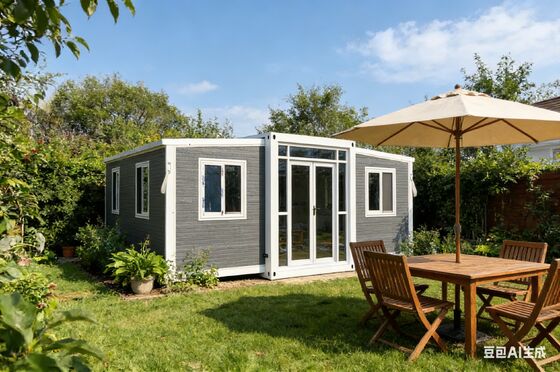 comprare Foldable 20ft Container with Galvanized Light Steel Frame 37 Square Meters Floor Area and Wet-Dry Separation Bathroom fabbricazione online