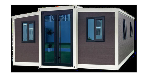 Tetti in metallo ondulato 40ft contenitore espandibile casa con sistema elettrico e 32A protettore da perdite