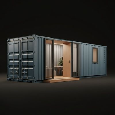 Container di stoccaggio convertiti cinesi da 20 piedi Case piatte