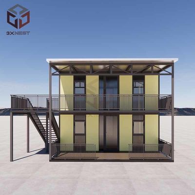 Casa di contenitori prefabbricata da 20 piedi con pavimenti di piastrelle in ceramica