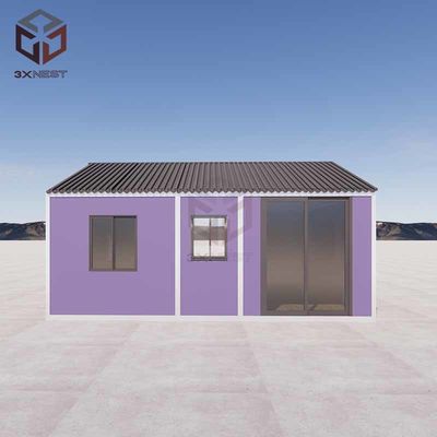 Container a pacco piatto da 20 piedi in metallo ondulato sito di costruzione alloggi temporanei