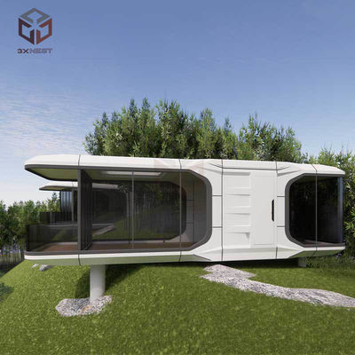 Capsule ignifughe Glamping Pods prefabbricate Case 29,6m2