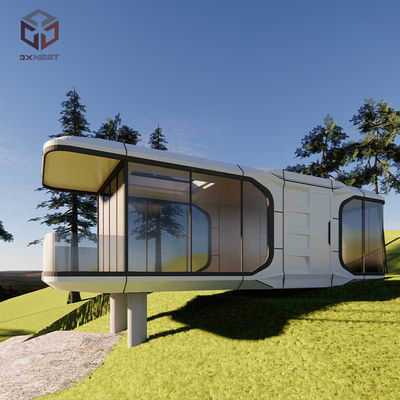 8.5 Meter Casa Capsula Spaziale Case Pod Prefabbricate Resistenza al vento