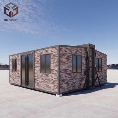 Casa di contenitori pieghevole prefabbricata in acciaio di lusso impermeabile Case personalizzabili