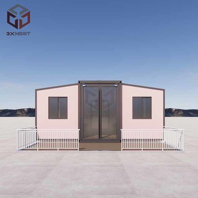 Casa di container prefabbricata a doppio ala con finestra in alluminio a ponte rotto