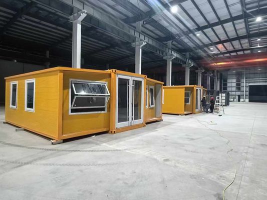 Sistema idraulico preinstallato Casa contenitore espandibile con isolamento in schiuma di poliuretano e porta di sicurezza in acciaio