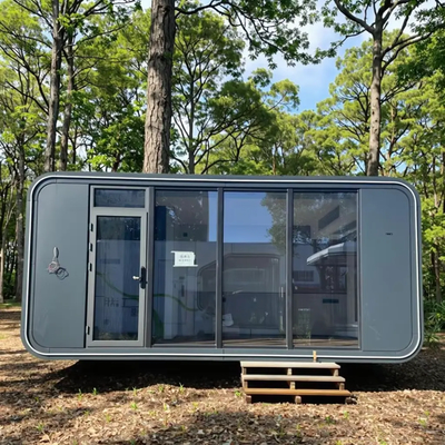 Casa Capsula Apple in lega di alluminio 6m x 3,3m alimentata da energia solare