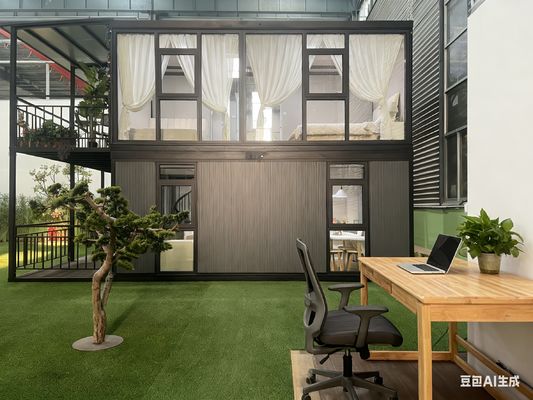 Tempo di installazione breve Case prefabbricate espandibili a due piani Design moderno ed elegante