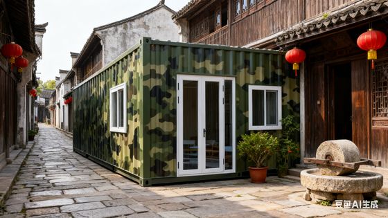 Pavimento in fibra di cemento ignifugo da 18 mm per container pieghevole da 20 piedi, 37 metri quadrati, telaio zincato