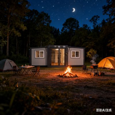 Pannello sandwich 50mm/75mm 37 metri quadrati Contenitore pieghevole da 20 piedi con impianto idraulico tubi PVC/PPR