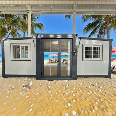 Expandable double wing 20 Foot container house featuring 50mm/75mm Sandwich Panel and 2 KN/m2 Floor Permitted Loading