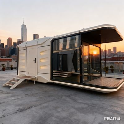 Moderna Casa Capsula Spaziale con 3400 Altezza 3460 Larghezza e 9 mm Interni in Tavola di Pino Europeo