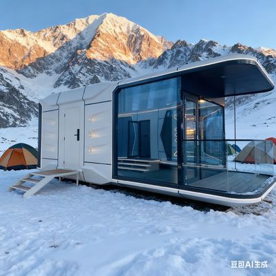 Casa capsula spaziale moderna con pannello in pino europeo da 9 mm e peso netto di 7 tonnellate