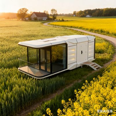 Casa capsula spaziale dal design moderno con lunghezza di 8560 mm e supporto per l'arredamento interno