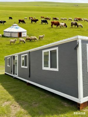 Easy Installation 40ft Expandable Container Home with 18 Thick Fireproof Cement Fiber Floor and Foldable Size L11800 * W2200 * H2480 Mm
