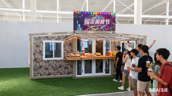 Contenitore pieghevole da 20 piedi con pavimento in fibra di cemento a prova di fuoco da 18 mm Garanzia di 1 anno e pannelli sandwich EPS da 75 mm