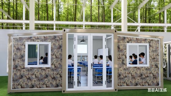 75mm EPS pannelli sandwich pieghevoli contenitore da 20 piedi con terrazza personalizzabile e 1 anno di garanzia