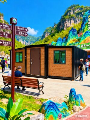 40ft Container espandibile Casa con pannelli in PVC Interior Finish cablaggio personalizzabile e sistema elettrico pre-cablato