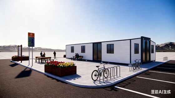 Casa container espandibile da 40 piedi con bagno a separazione asciutta e umida, soluzioni di cablaggio personalizzate e porta singola in acciaio