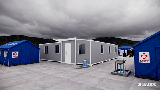 Casa container espandibile da 40 piedi con resistenza al vento 4.18KN/M², dimensioni da piegato 11800*2200*2480mm e superficie calpestabile di 72 metri quadrati