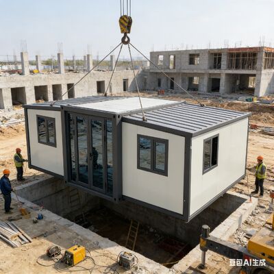 Contenitore pieghevole personalizzabile da 20 piedi con telaio principale completamente galvanizzato e superficie di 37 metri quadrati con porta opzionale per la camera da letto