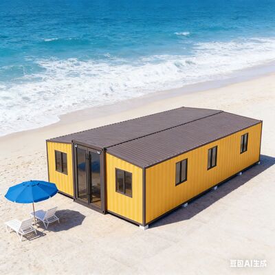 Casa da 40 piedi con contenitore espandibile con resistenza al terremoto grado 8, 72 metri quadrati di superficie e resistenza al fuoco grado A