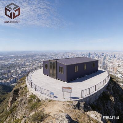 Casa con contenitore espandibile da 40 piedi con 72 metri quadrati di superficie abitativa mobili personalizzabili e bagno a separazione bagnata-asciutta