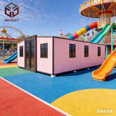 Casa container espandibile ignifuga da 40 piedi con 72 metri quadrati di spazio abitativo personalizzabile