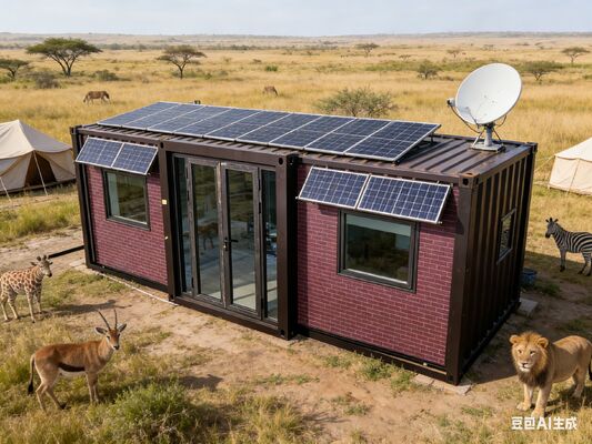 Case di contenitori pieghevoli impilabili da 20 piedi con pannelli sandwich EPS da 75 mm e prestazioni sismiche di livello 8