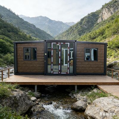 Container pieghevole da 20 piedi completamente zincato con isolamento termico e acustico e terrazza personalizzabile per una vita versatile