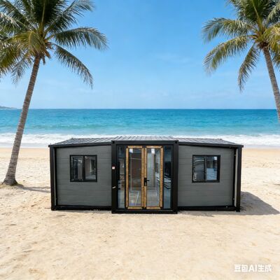 Container pieghevole da 20 piedi completamente zincato con pannelli sandwich EPS da 75 mm e durata superiore a 30 anni