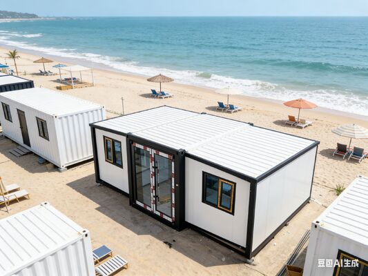 Contenitore pieghevole da 20 piedi con pannelli sandwich EPS da 75 mm e dimensioni espandibili L5900 W6300 H2480 per case prefabbricate personalizzabili