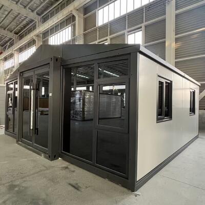 Contenitore pieghevole da 20 piedi con prestazioni sismiche di livello 8, design impermeabile e antivento e porta della camera da letto personalizzabile per case prefabbricate minuscole