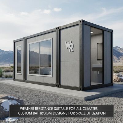 Resistenza agli agenti atmosferici Adatta a tutti i climi Residenze prefabbricate pieghevoli che incorporano requisiti personalizzati Design del bagno per l'utilizzo dello spazio